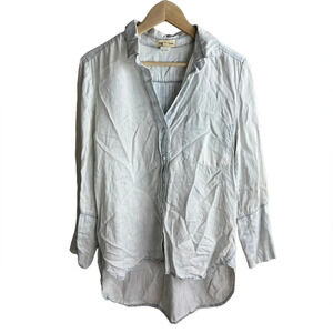 Women's Light Blue Denim Button-Up Shirt